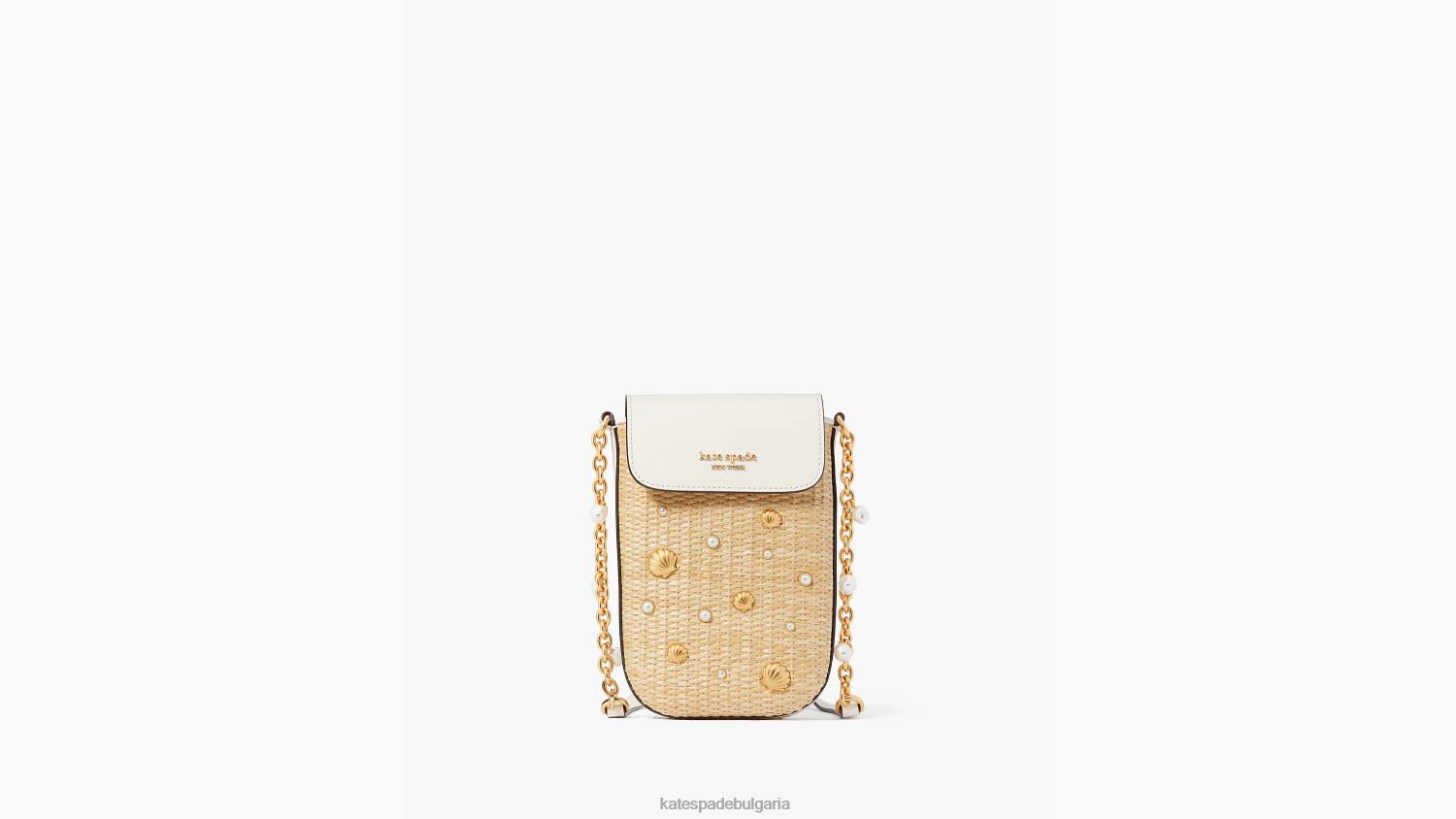 аксесоари Kate Spade steffie украсена слама север юг телефон crossbody естествен мулти Жени 2N00B29