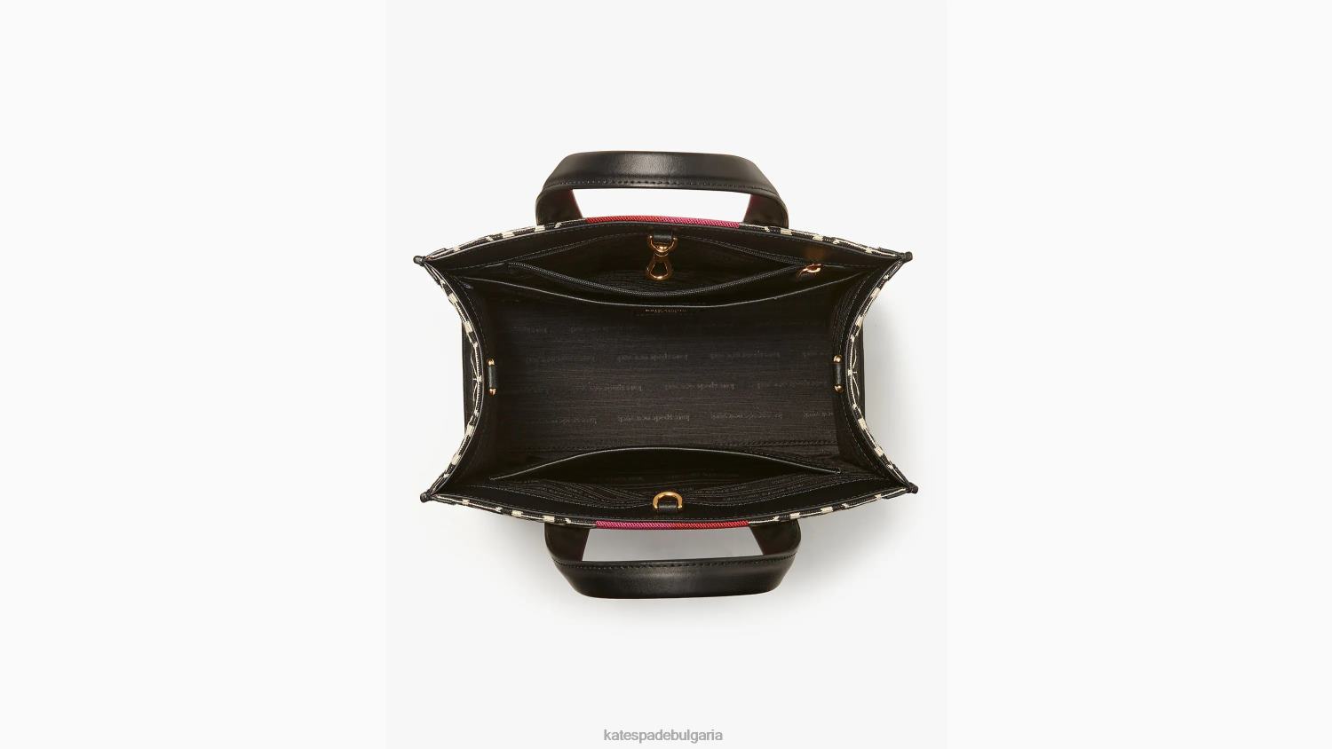 аксесоари Kate Spade малка чантичка от манхатън на цветни жакардови ленти крем мулти Жени 2N00B261