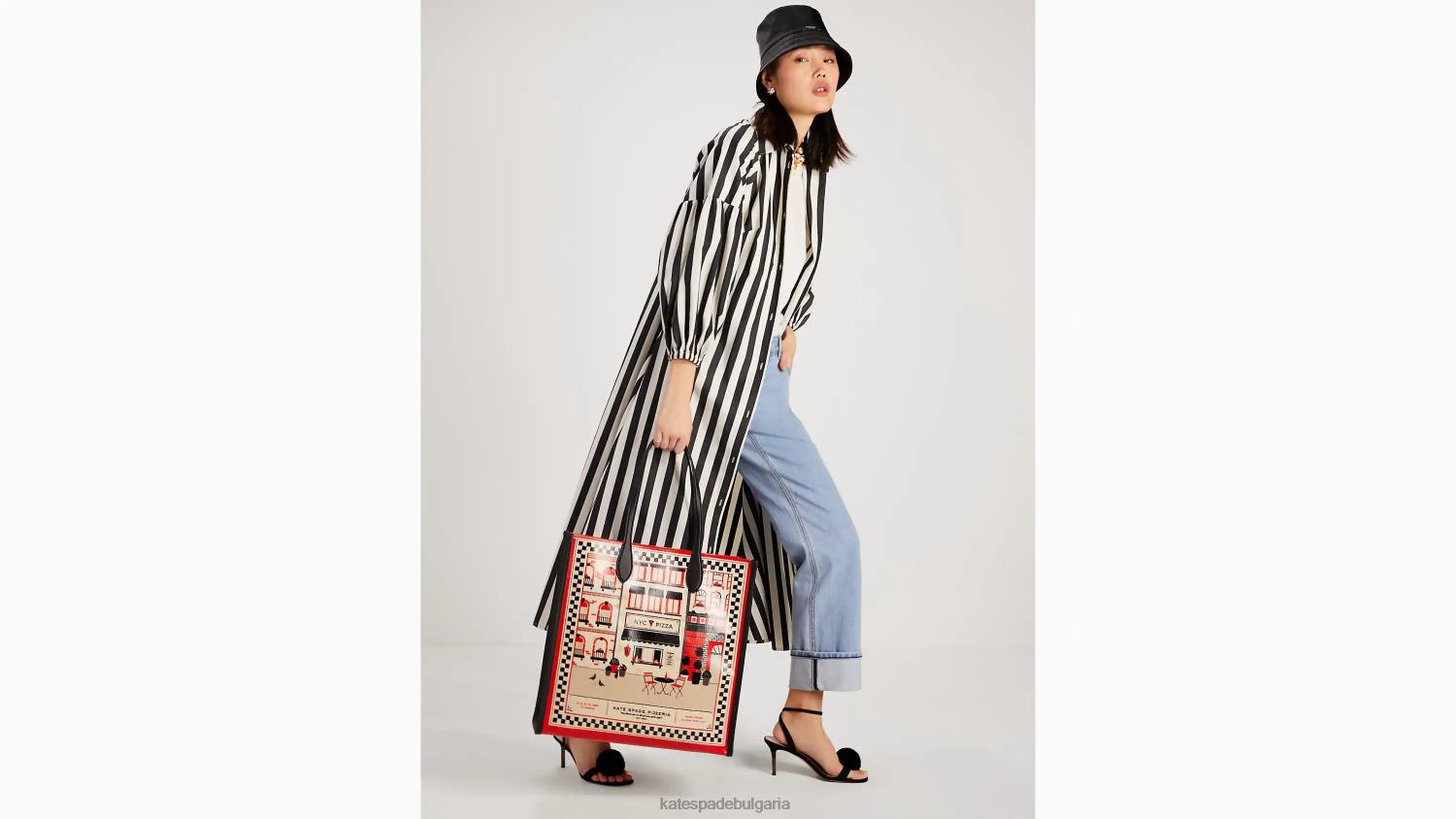 аксесоари Kate Spade Голяма платнена чанта за пицария на парче Gotham мулти Жени 2N00B209