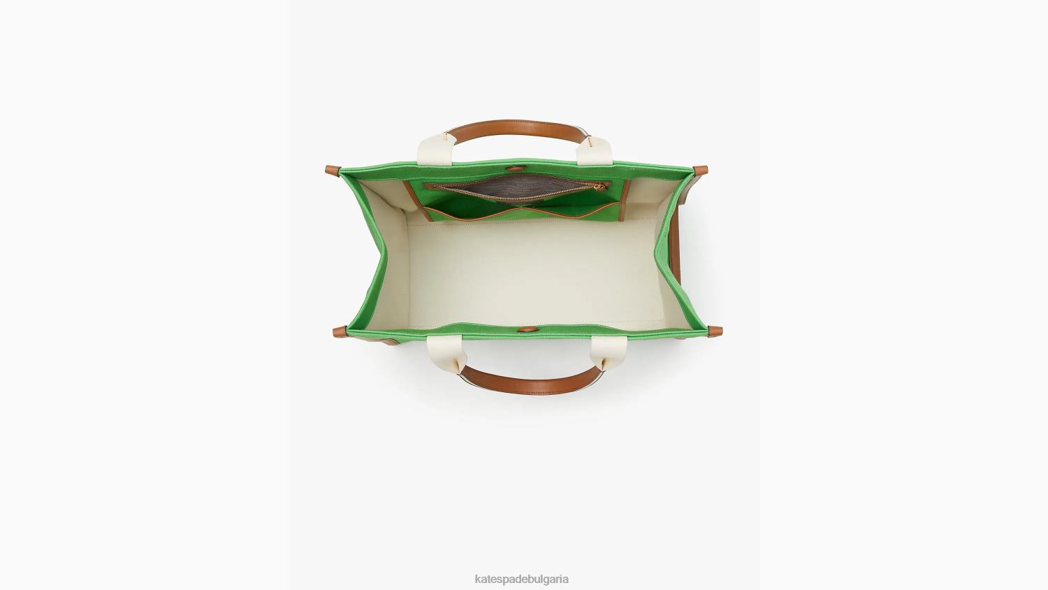 аксесоари Kate Spade alexander girard x new york платнена голяма чантичка зелено Жени 2N00B17