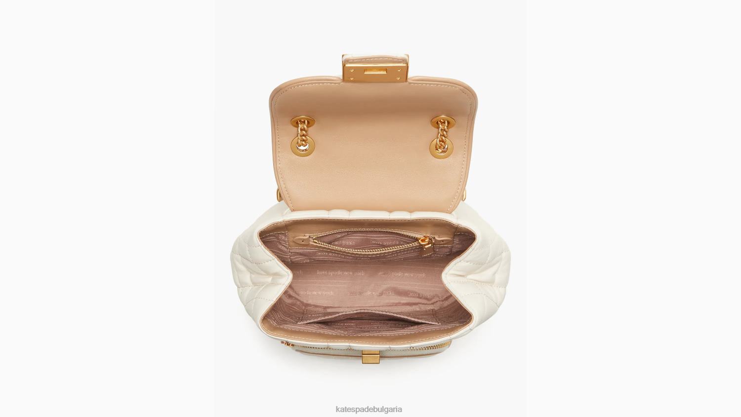 аксесоари Kate Spade ватирана малка раница evelyn слонова кост Жени 2N00B289