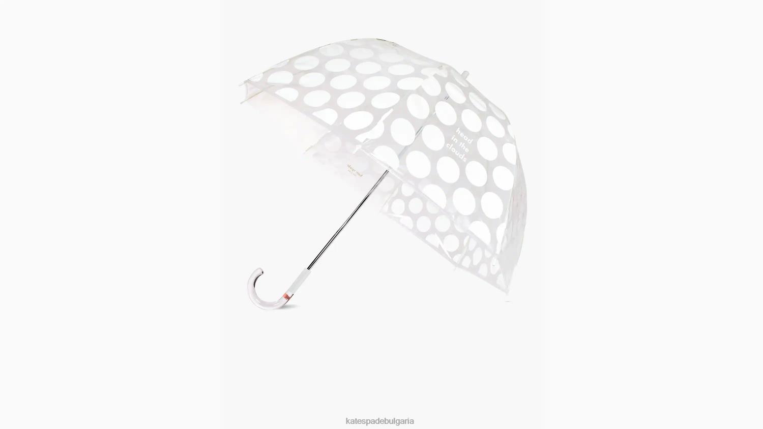 аксесоари Kate Spade head in the clouds прозрачен чадър с джъмбо точки прозрачен/бял Жени 2N00B1367