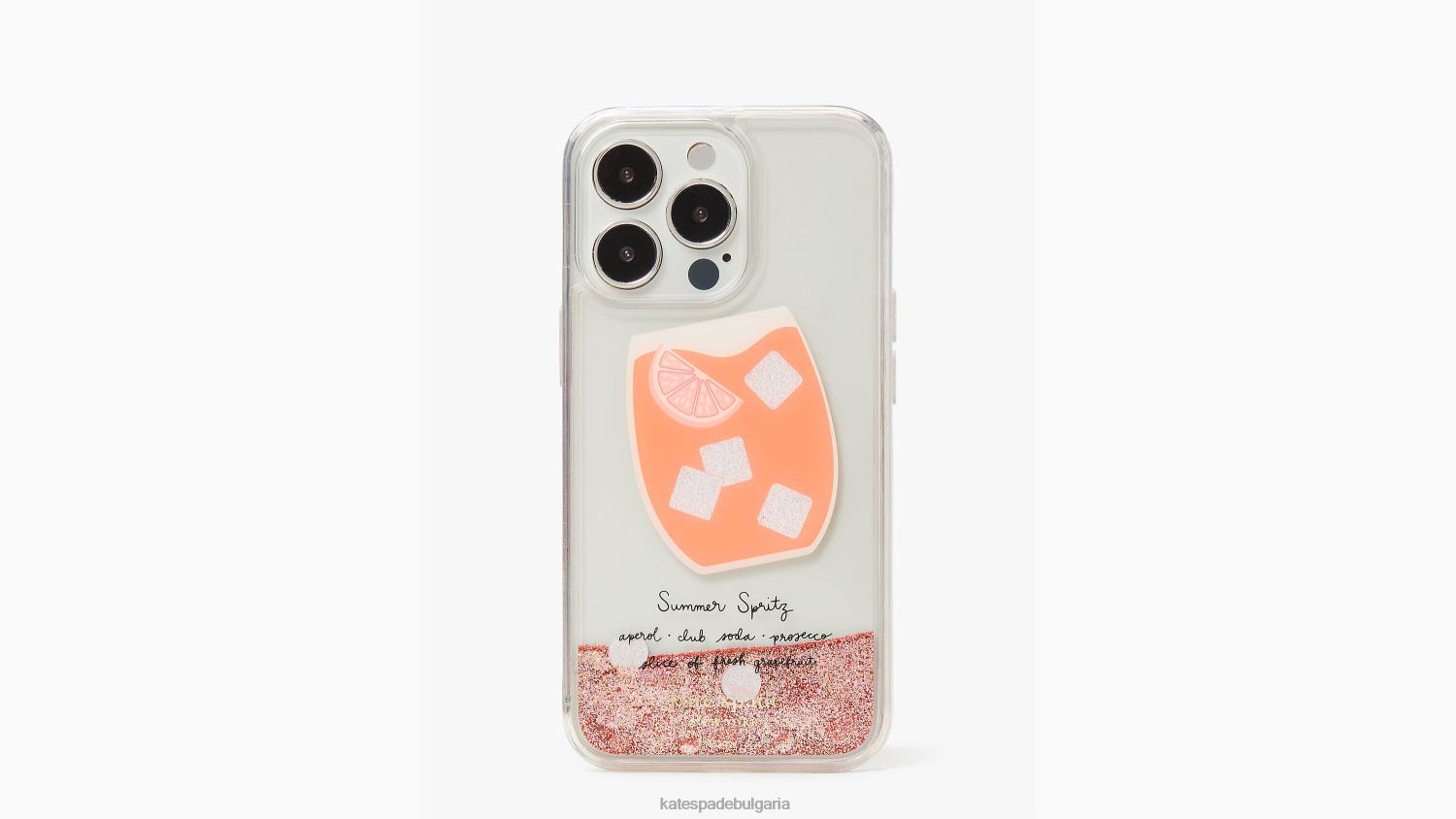 аксесоари Kate Spade течен блясък на campari за iphone 13 pro праскова мулти Жени 2N00B1453