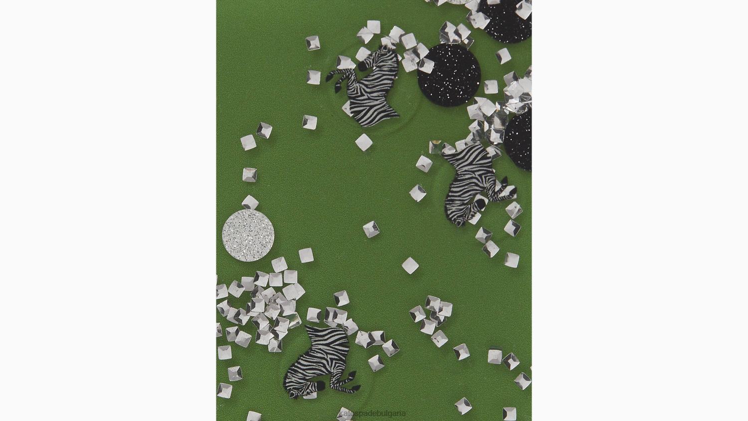 аксесоари Kate Spade калъф за iphone 13 pro max zebra течен блясък черно мулти Жени 2N00B1449