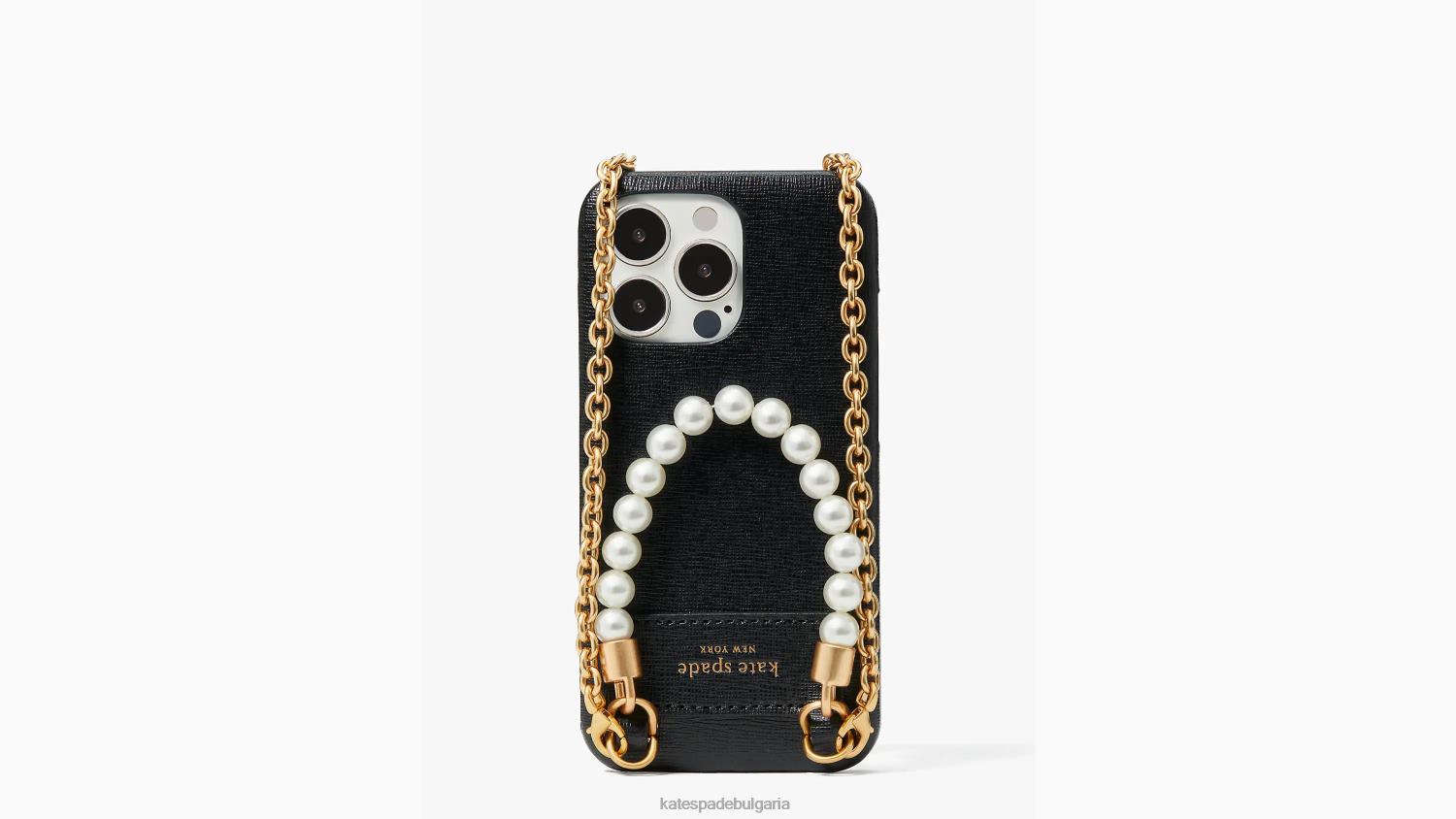 аксесоари Kate Spade pearl & pave iphone 13 pro crossbody черен Жени 2N00B1419