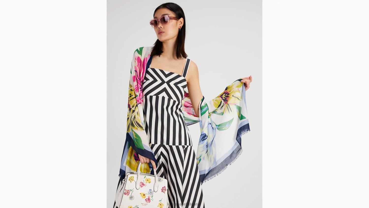 аксесоари Kate Spade растящи лалета продълговати шал френски крем Жени 2N00B1317