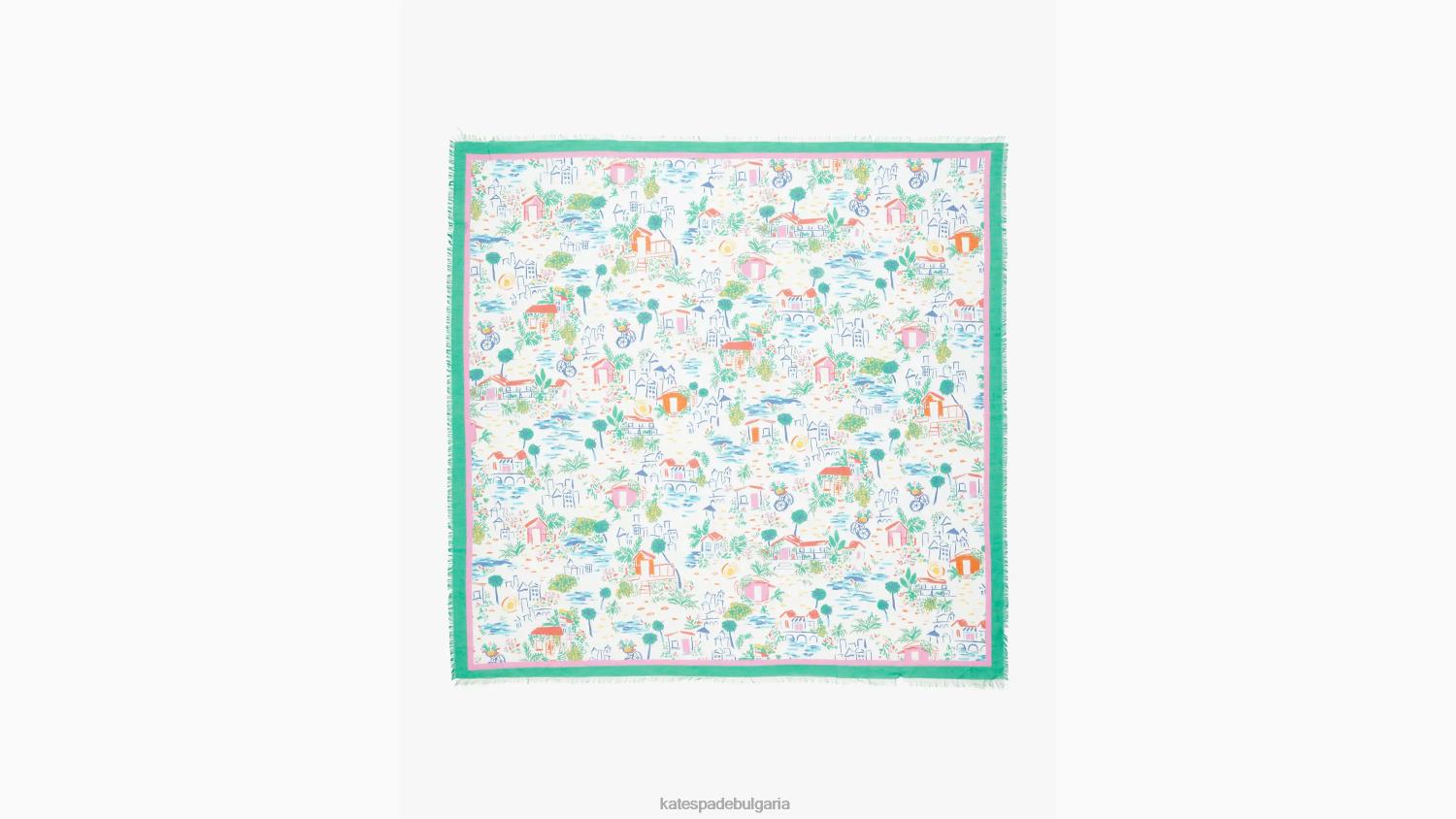 аксесоари Kate Spade крайбрежен ваканционен квадратен шал мулти Жени 2N00B1326