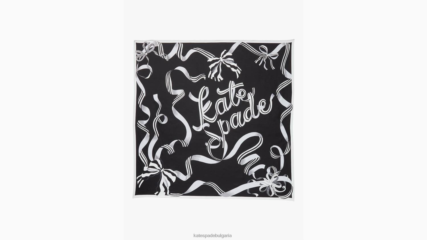 аксесоари Kate Spade лъкове и панделки копринен квадратен шал черен Жени 2N00B1437