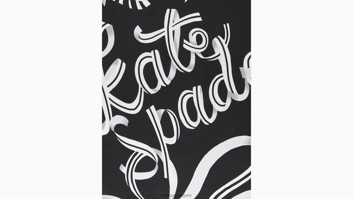 аксесоари Kate Spade лъкове и панделки копринен квадратен шал черен Жени 2N00B1437