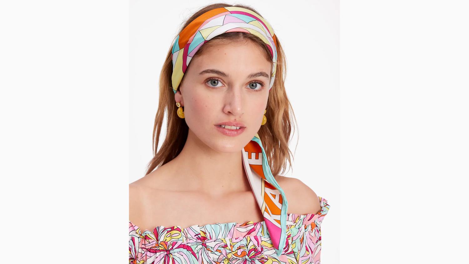 аксесоари Kate Spade копринен квадратен шал geo sun мулти Жени 2N00B1263