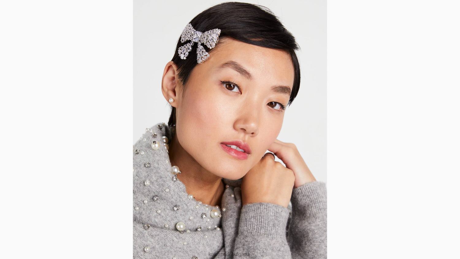 аксесоари Kate Spade вземете лък шнола прозрачен/сребрист Жени 2N00B1455