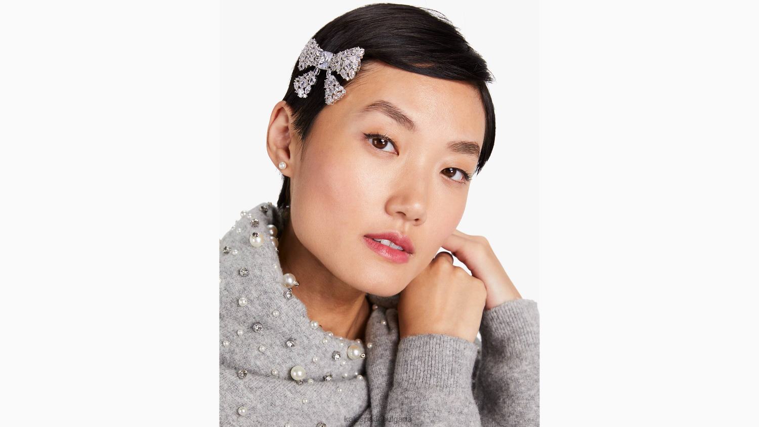 аксесоари Kate Spade вземете лък шнола прозрачен/сребрист Жени 2N00B1455