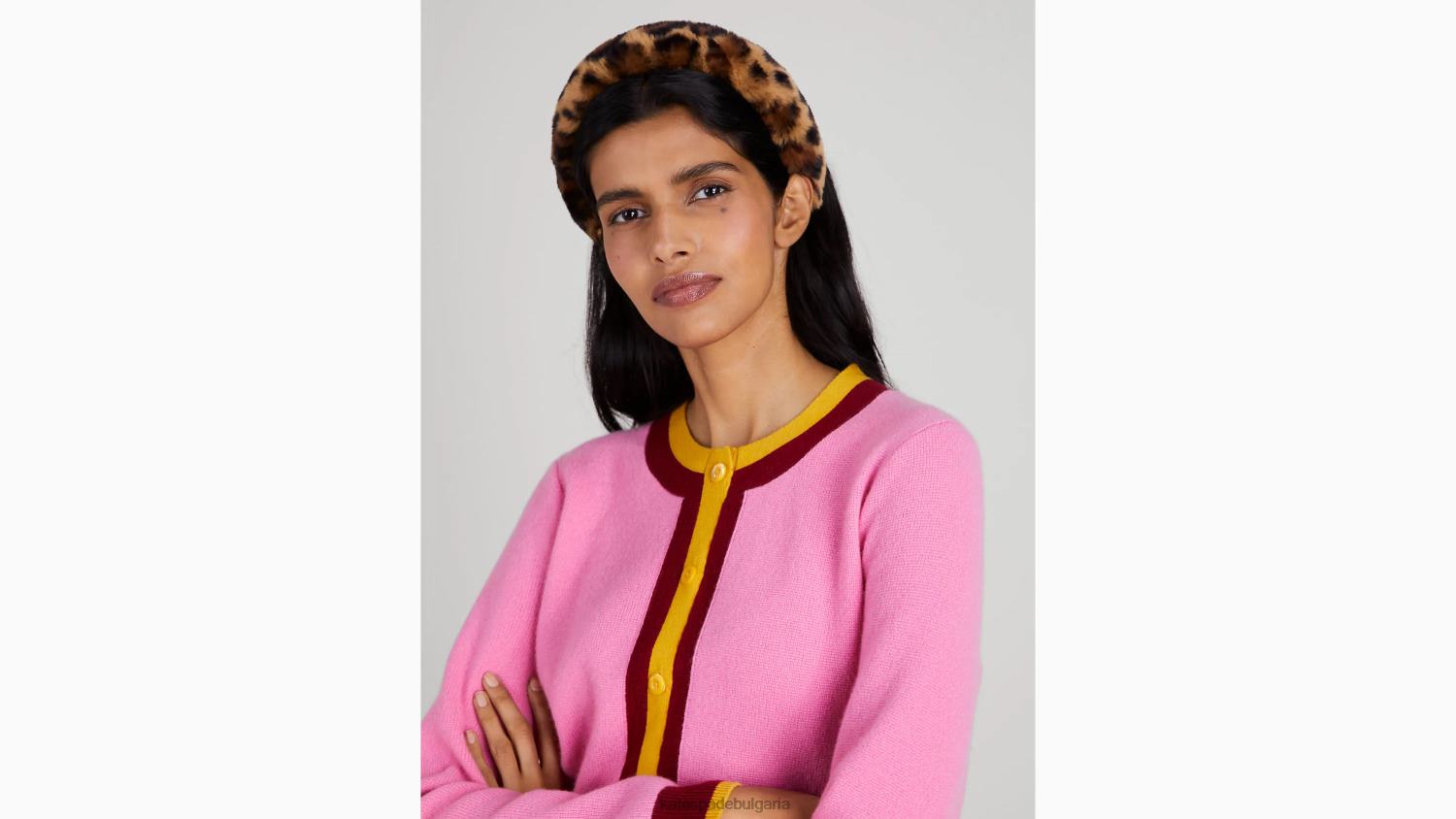 аксесоари Kate Spade лента за глава с изкуствена кожа на леопард естествено Жени 2N00B1465