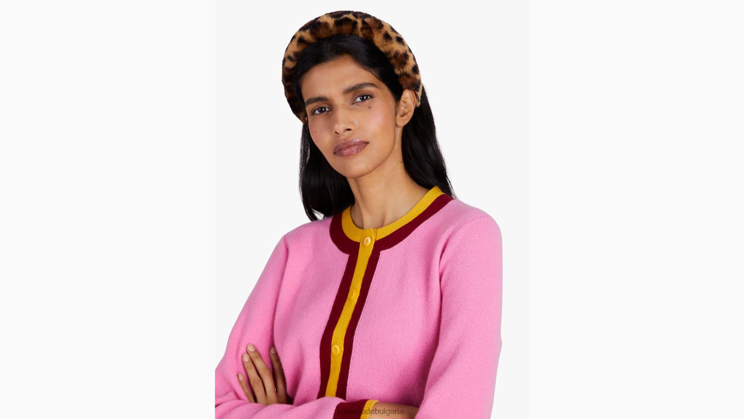аксесоари Kate Spade лента за глава с изкуствена кожа на леопард естествено Жени 2N00B1465