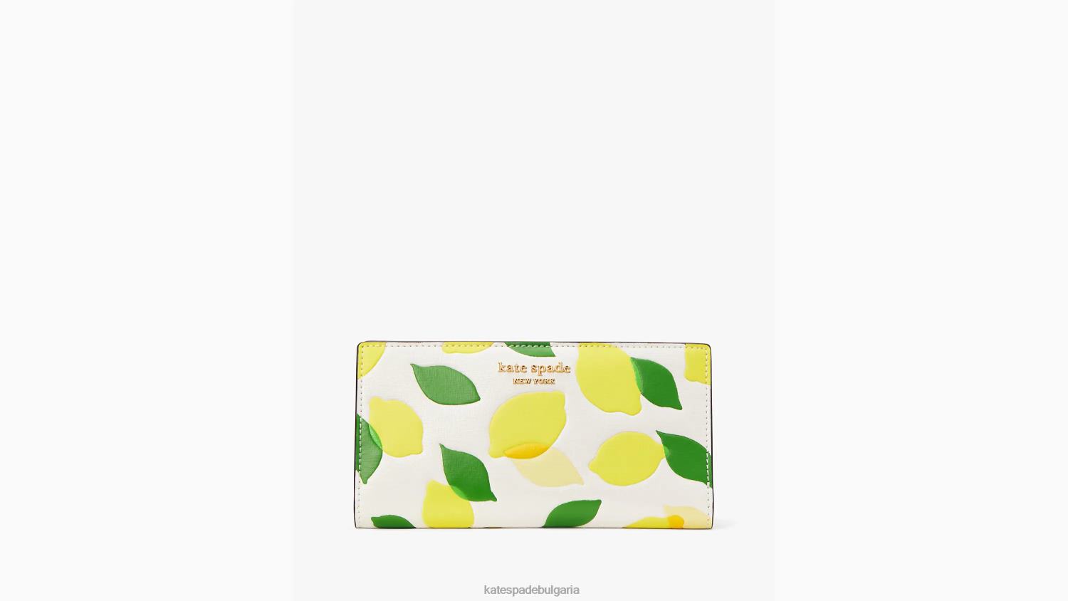 аксесоари Kate Spade morgan lemon toss релефен тънък портфейл с двойно сгъване пергамент мулти Жени 2N00B448