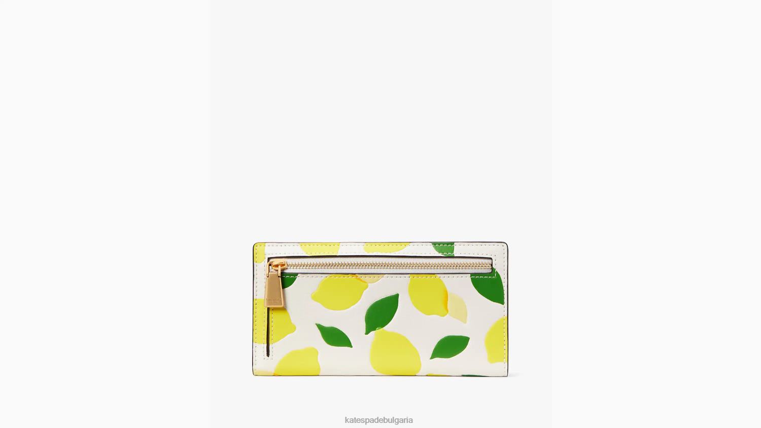 аксесоари Kate Spade morgan lemon toss релефен тънък портфейл с двойно сгъване пергамент мулти Жени 2N00B448