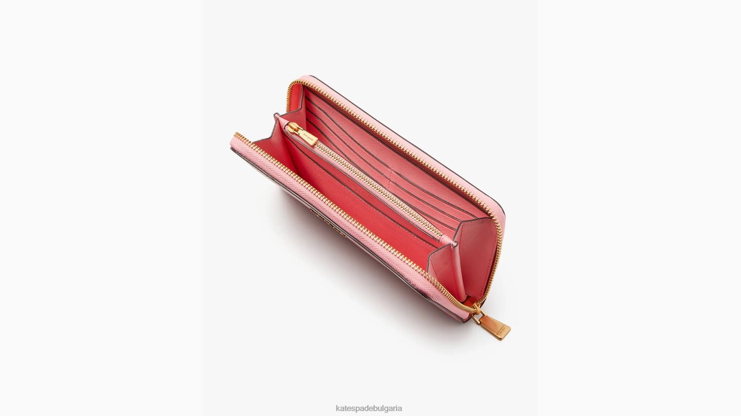 аксесоари Kate Spade морган континентален портфейл с цип сьомга розово Жени 2N00B384
