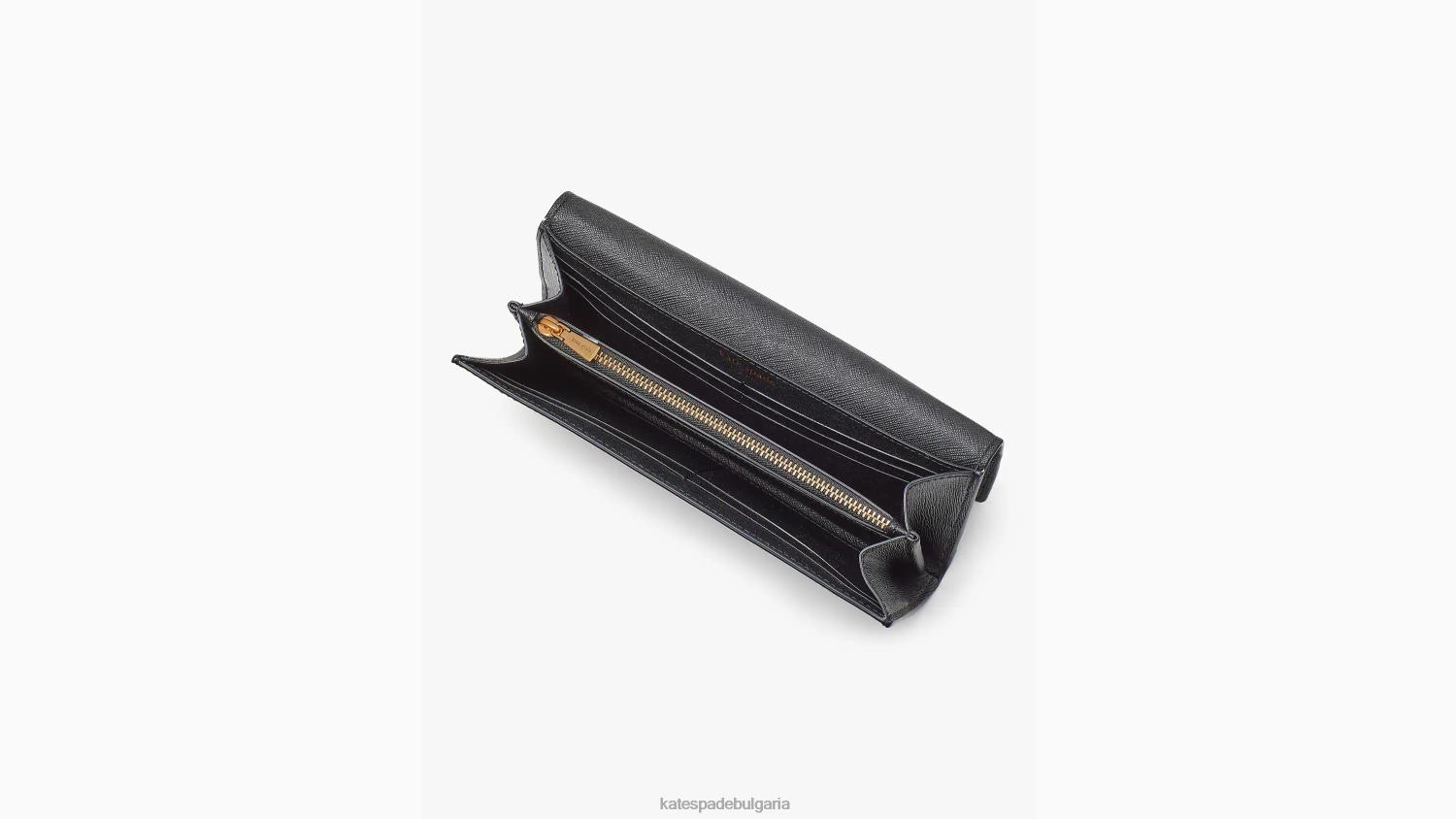 аксесоари Kate Spade континентален портфейл с капаци и украсени лък на Морган черен Жени 2N00B389
