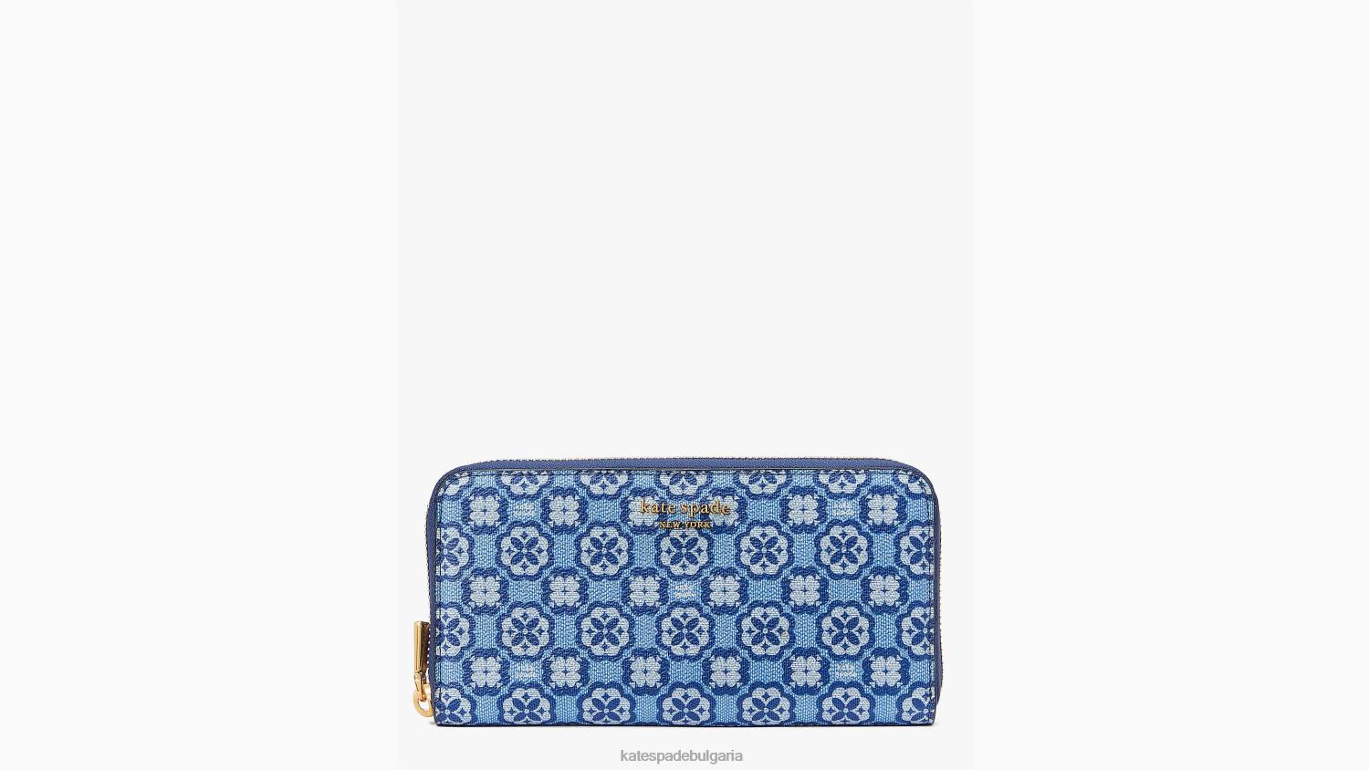 аксесоари Kate Spade континентален портфейл с цип и покритие от плат с цветен монограм извънземно пространство мулти Жени 2N00B428