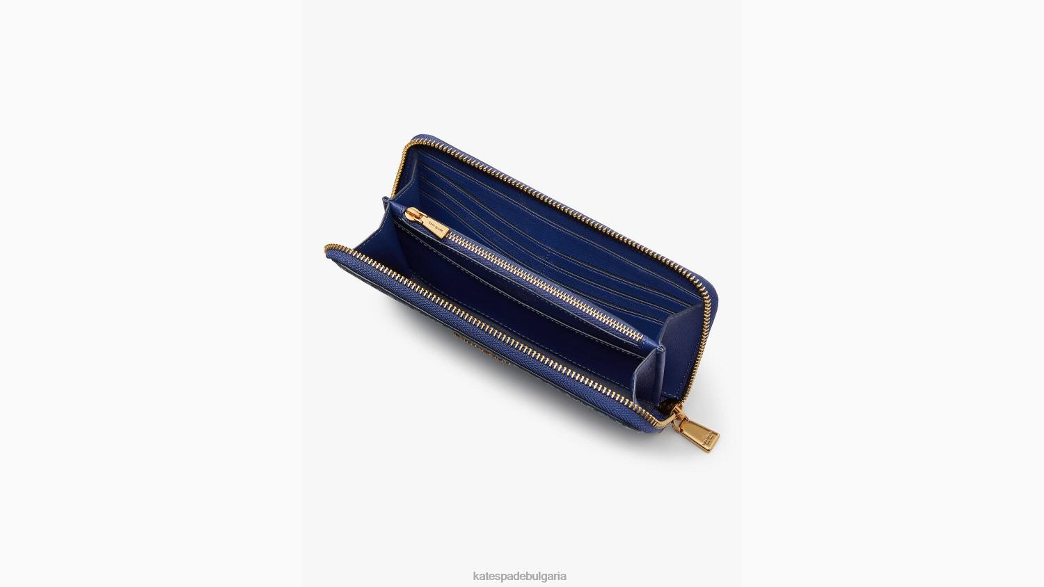 аксесоари Kate Spade континентален портфейл с цип и покритие от плат с цветен монограм извънземно пространство мулти Жени 2N00B428