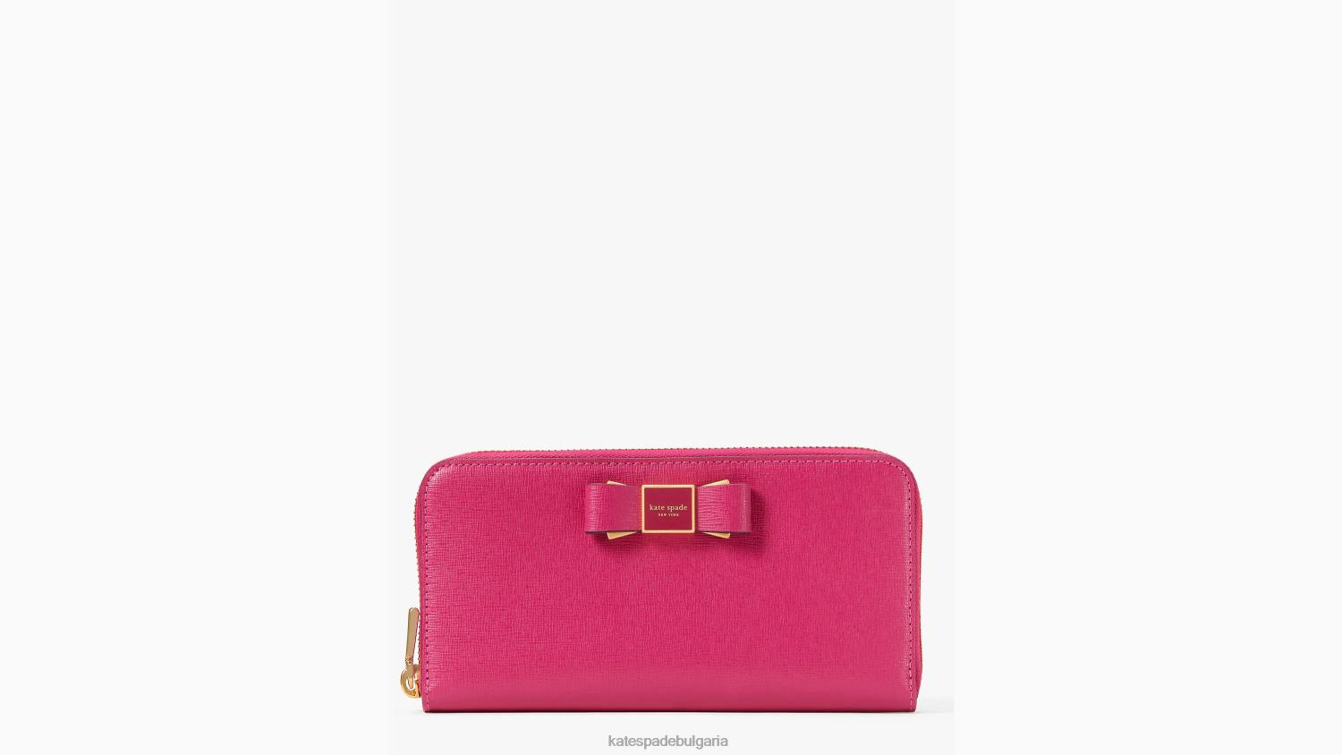 аксесоари Kate Spade континентален портфейл с цип, украсен с лък на Морган розова слива Жени 2N00B445