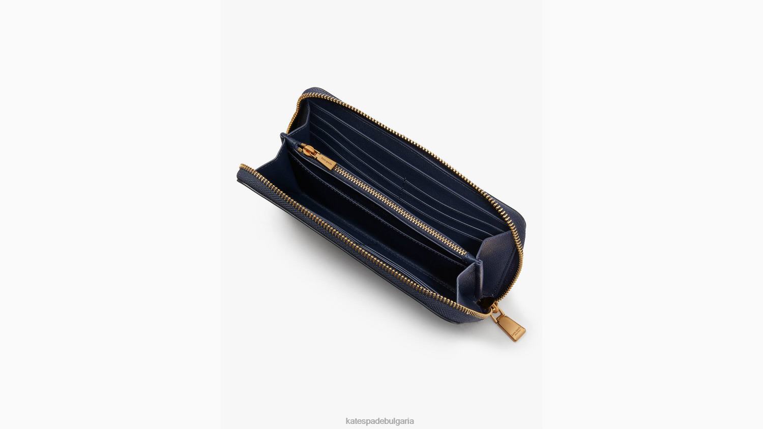 аксесоари Kate Spade рошав континентален портфейл с щампован цип сако син мулти Жени 2N00B465