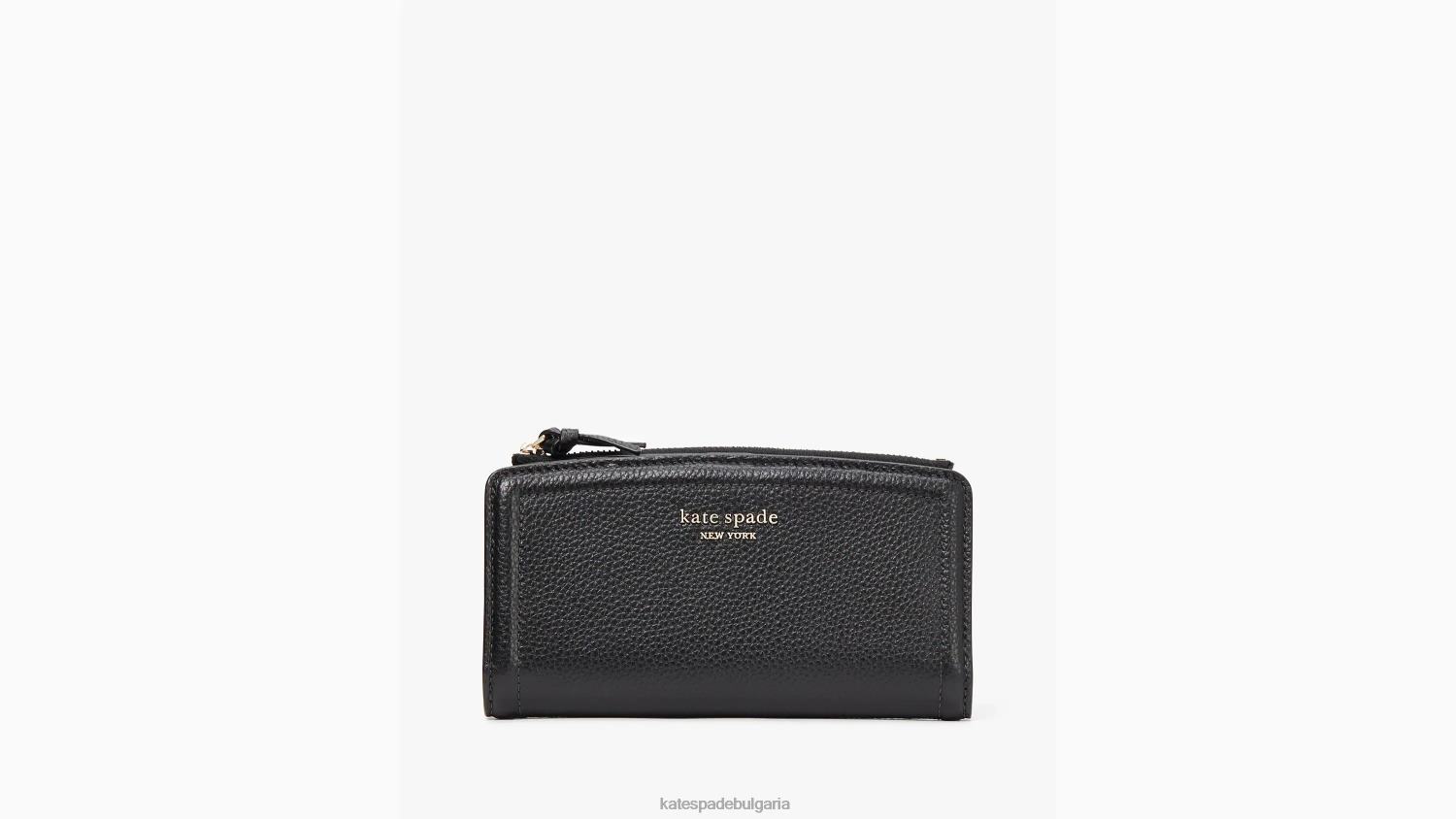 аксесоари Kate Spade тънък портфейл с цип knott черен Жени 2N00B455