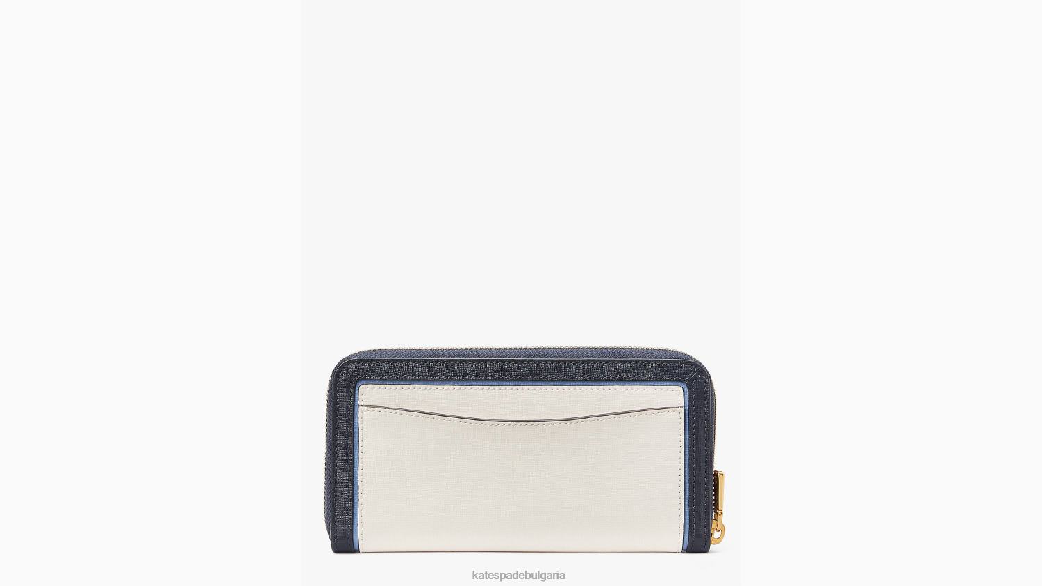 аксесоари Kate Spade континентален портфейл с цветни блокове на morgan с цип крем мулти Жени 2N00B400