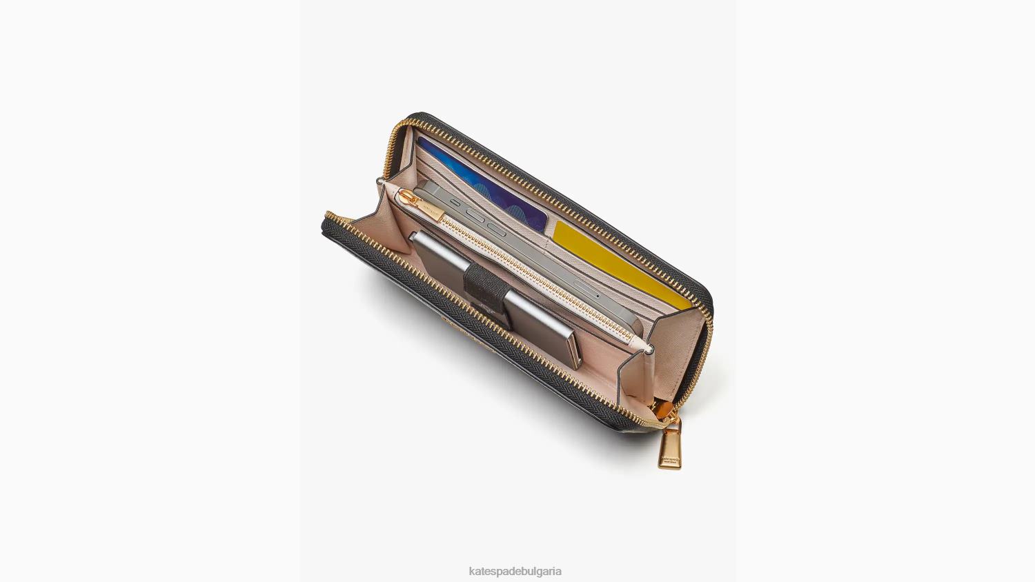 аксесоари Kate Spade континентален портфейл с цветни блокове на morgan с цип блед дрян мулти Жени 2N00B401