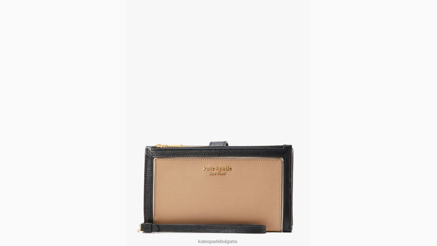 аксесоари Kate Spade морган портфейл за телефон с цветни блокове кафе мока мулти Жени 2N00B347