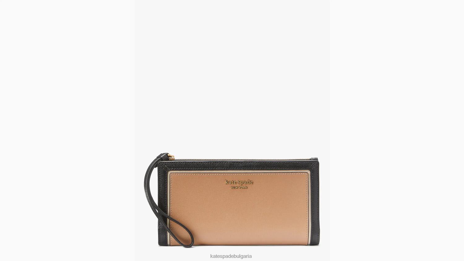 аксесоари Kate Spade Morgan colorblocked континентална китка кафе мока мулти Жени 2N00B463