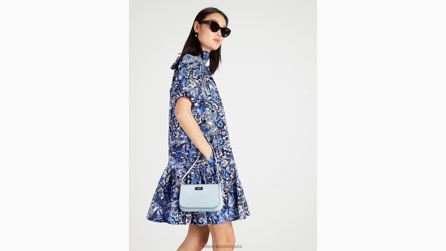 аксесоари Kate Spade кожена мини чанта sam icon акварел синьо Жени 2N00B176