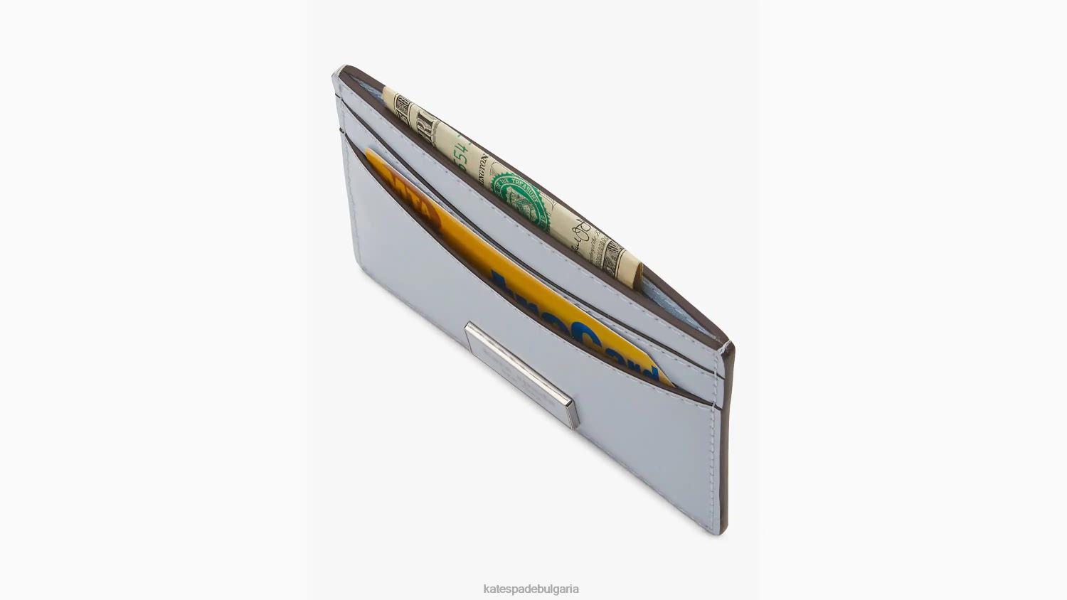 аксесоари Kate Spade кожен картодържател с икона на сам акварел синьо Жени 2N00B412