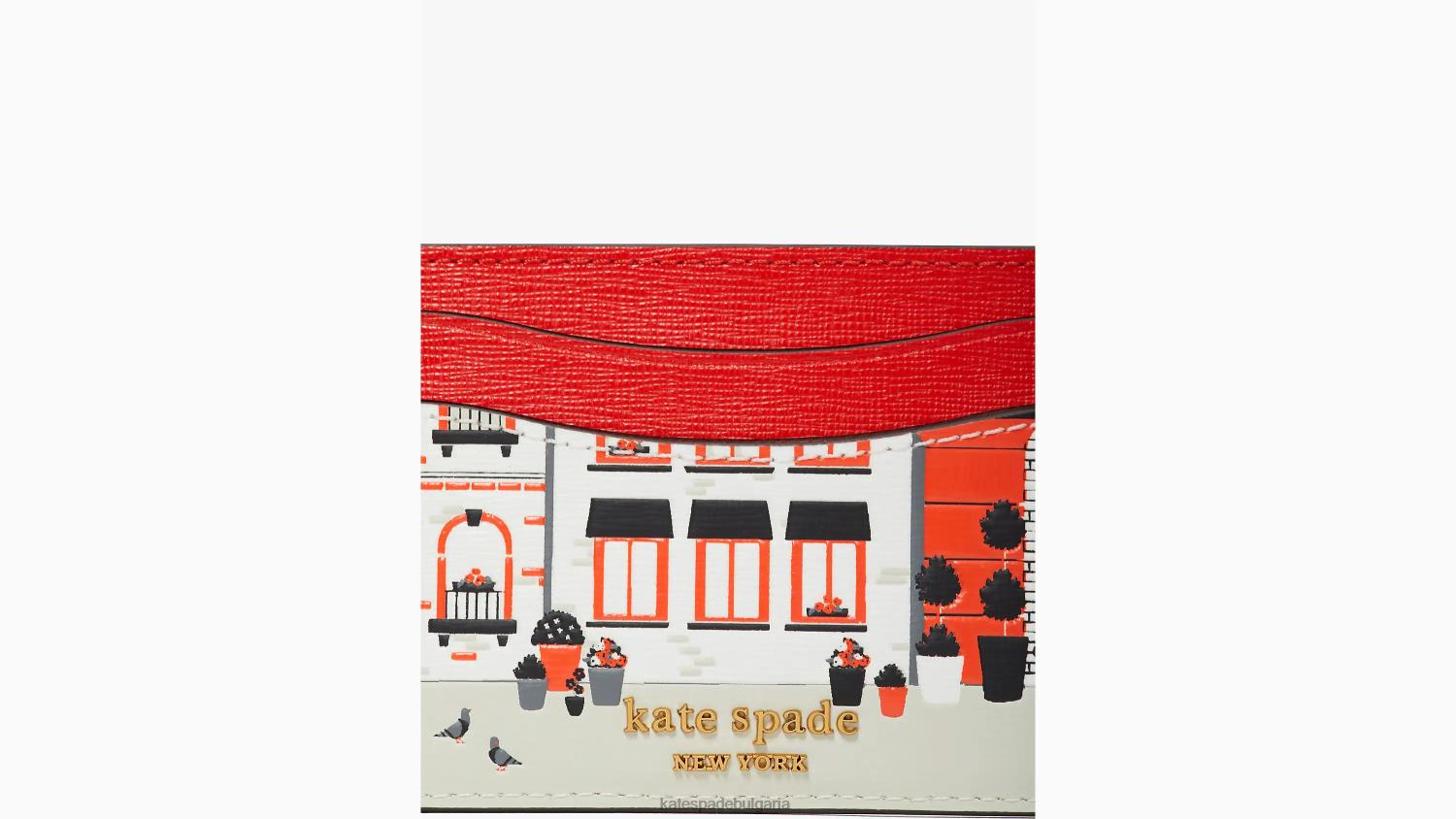 аксесоари Kate Spade картодържател от релефна кожа ярко червено мулти Жени 2N00B418