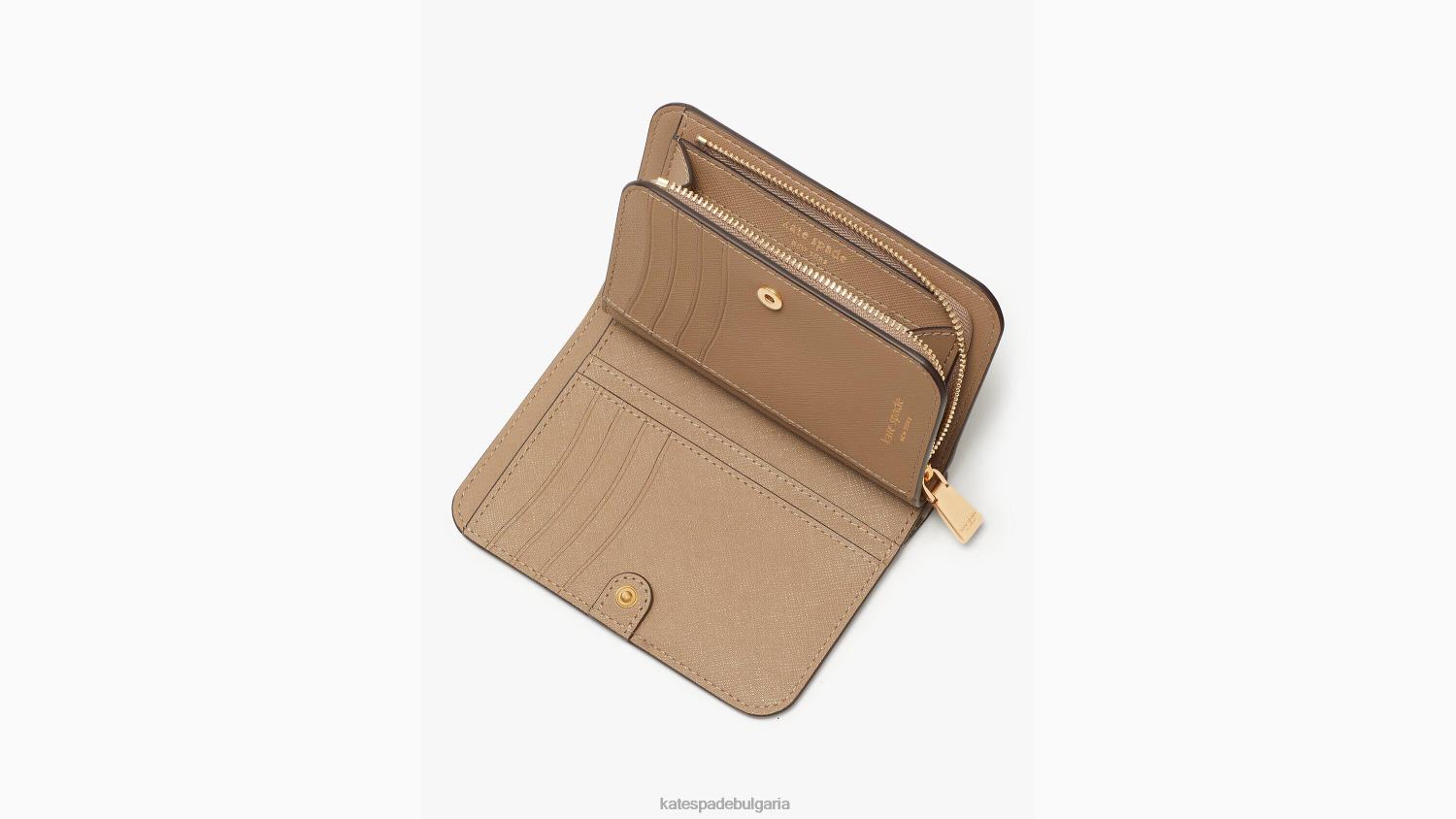 аксесоари Kate Spade Компактен платнен портфейл с цветен монограм естествен мулти Жени 2N00B436