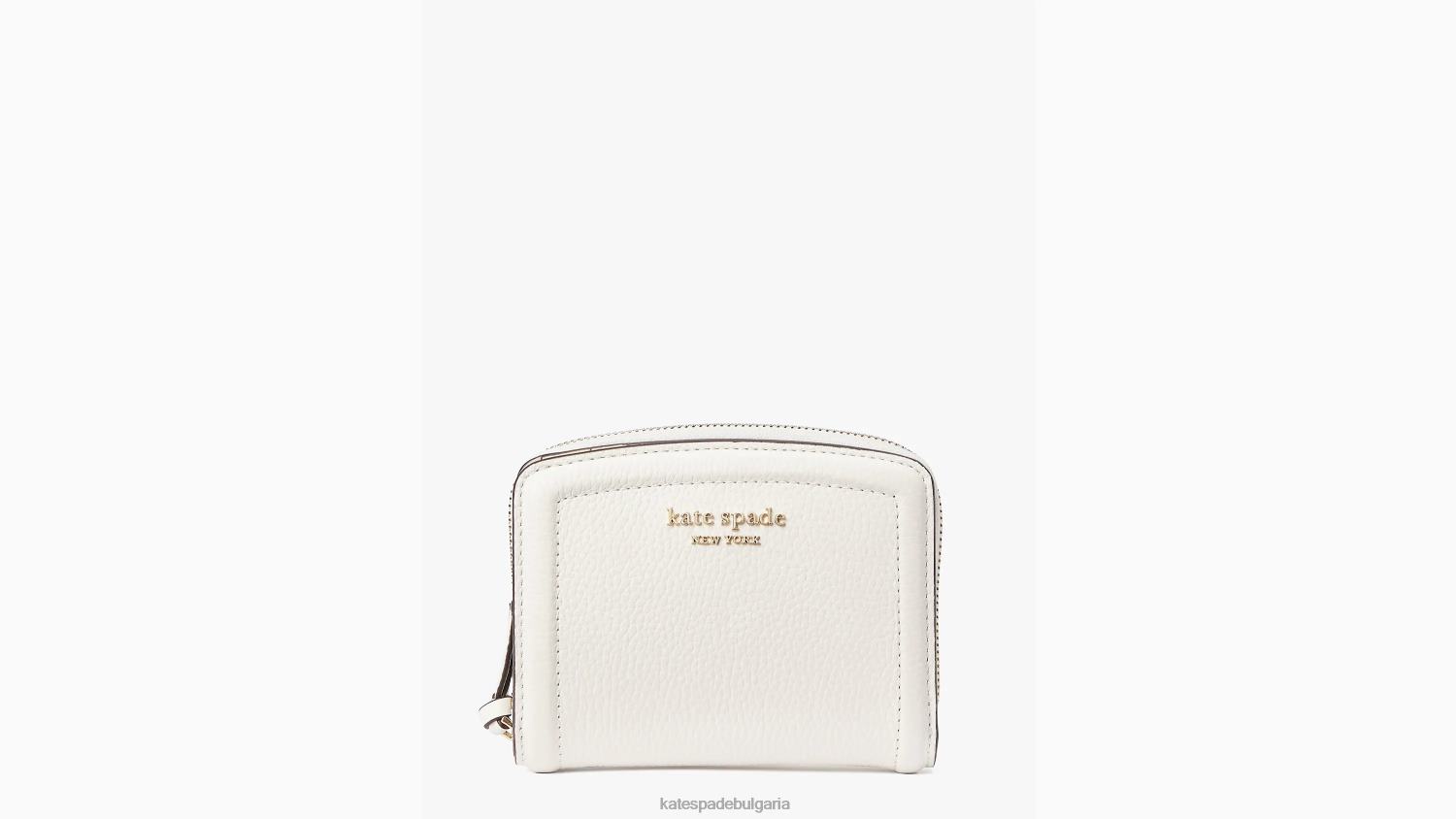 аксесоари Kate Spade knott малък компактен портфейл сметана Жени 2N00B349