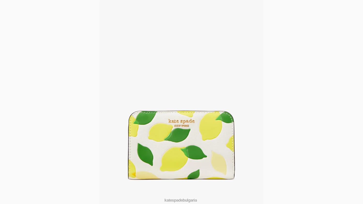 аксесоари Kate Spade релефен компактен портфейл morgan lemon toss пергамент мулти Жени 2N00B364
