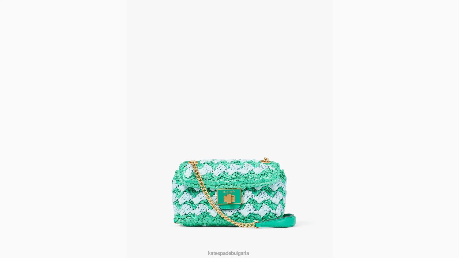 аксесоари Kate Spade evelyn райе плетена на една кука рафия малко рамо crossbody пресни зелени мулти Жени 2N00B14