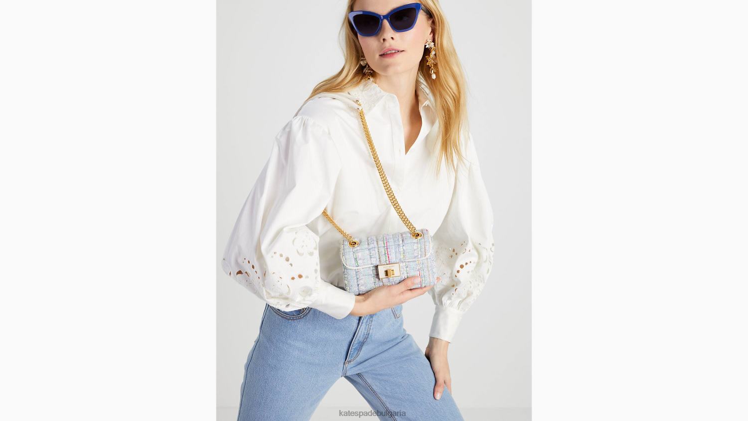 аксесоари Kate Spade evelyn tweed малък кабриолет crossbody мулти Жени 2N00B411