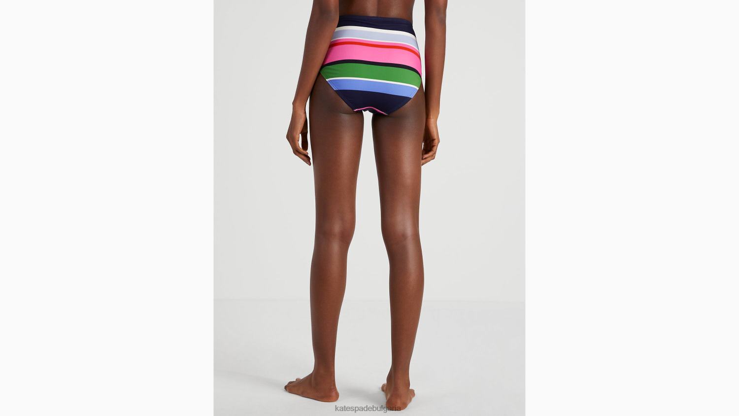 облекло Kate Spade долнище на бикини с висока талия с райета за слънчев ден мулти Жени 2N00B779
