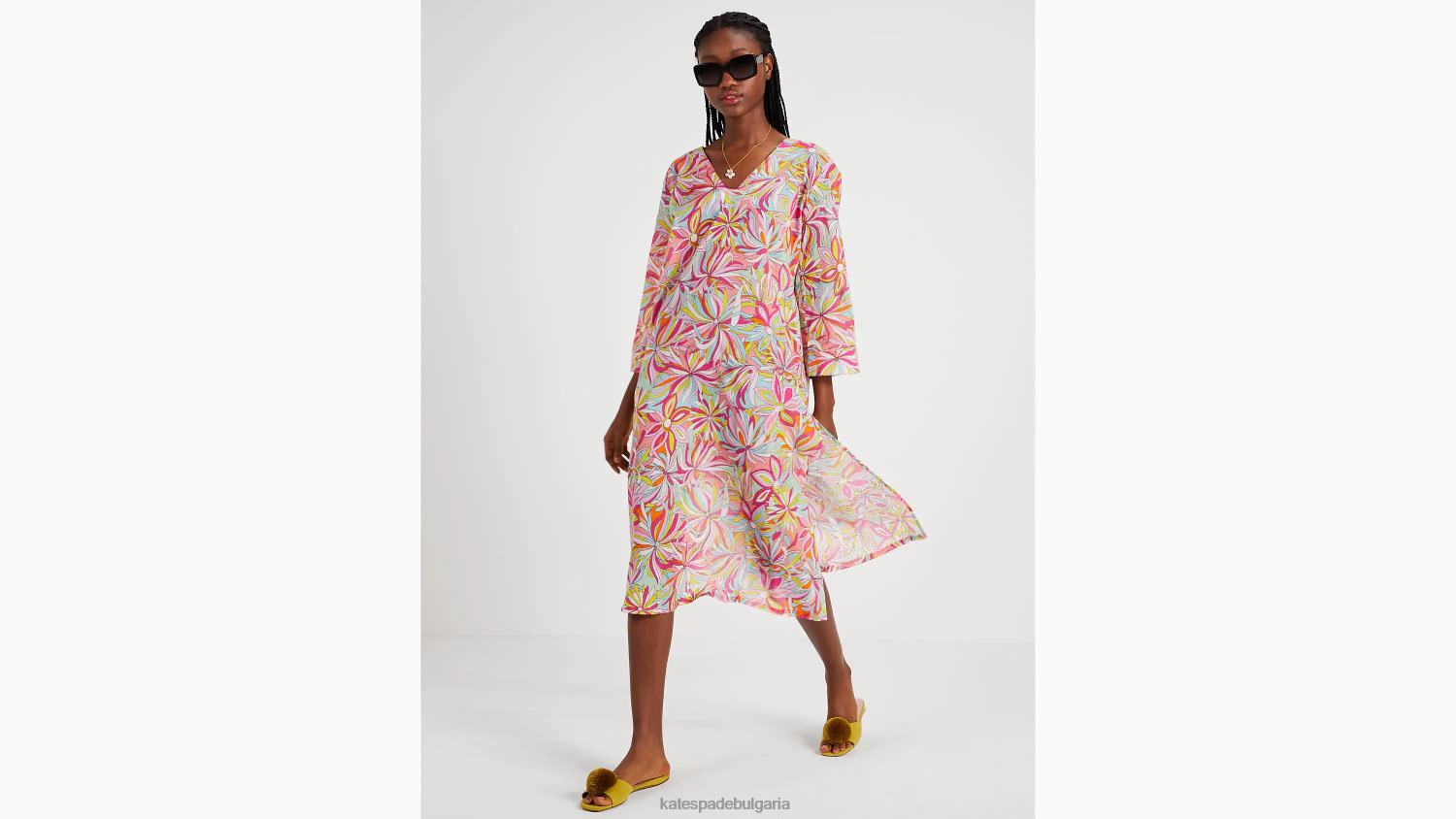 облекло Kate Spade покриващ кафтан с цветя от анемония розово мулти Жени 2N00B789