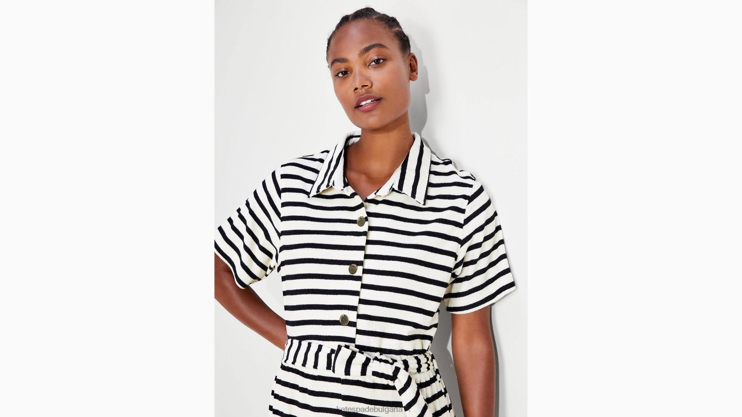 облекло Kate Spade покриващ гащеризон с бретонско райе черен Жени 2N00B796