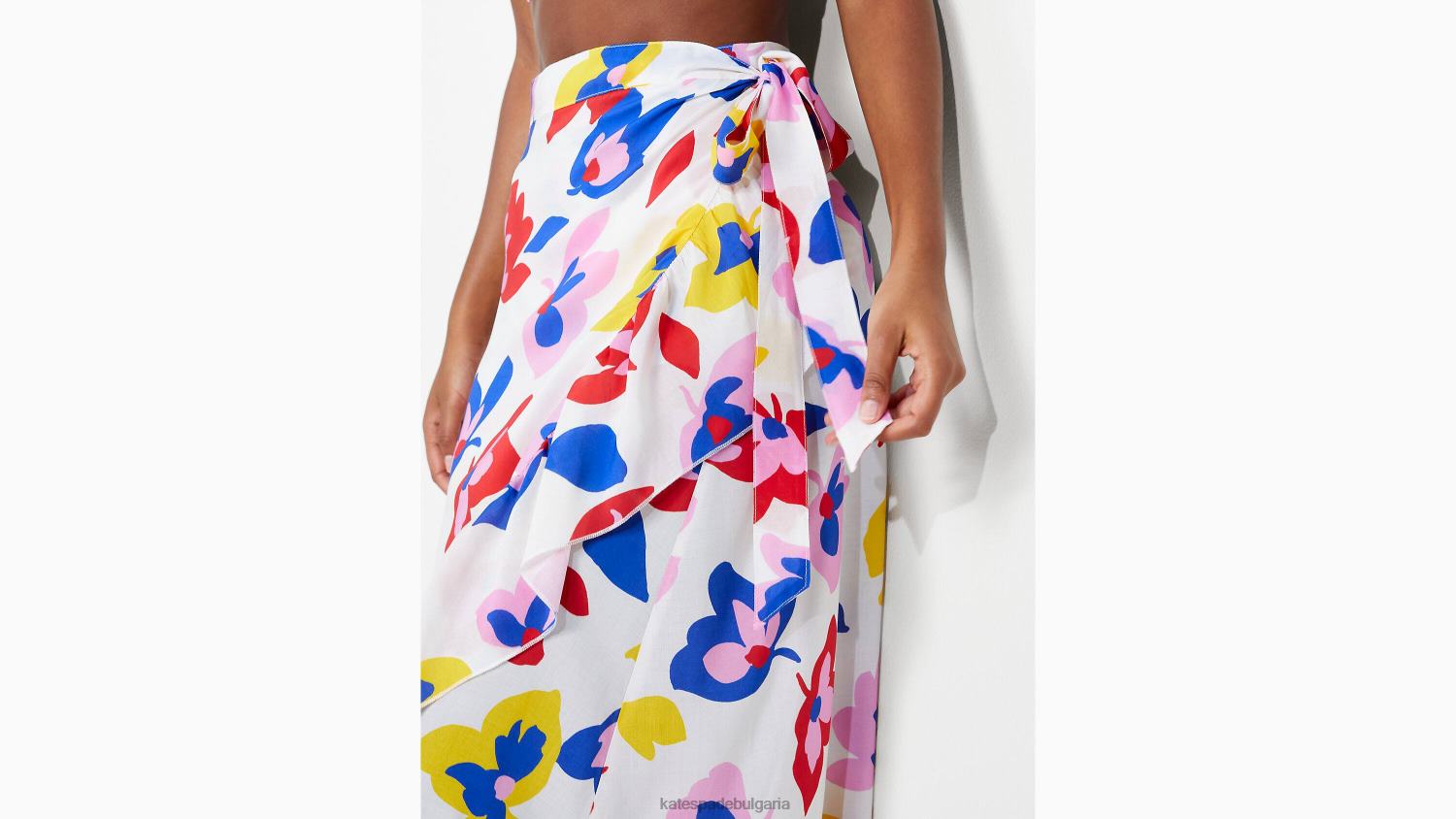 облекло Kate Spade лятно парео с волани на цветя бледо естествено Жени 2N00B868