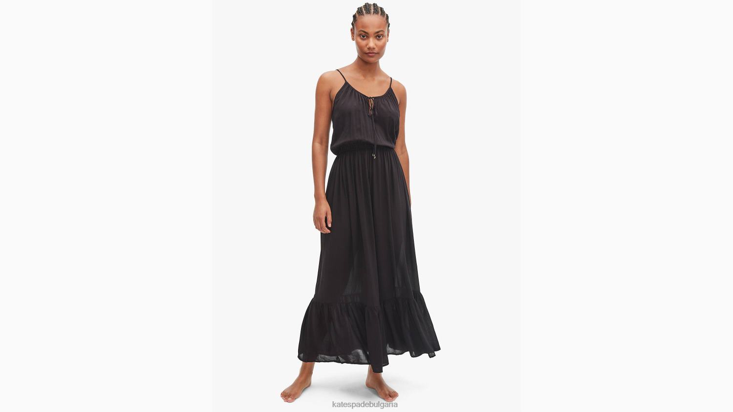 облекло Kate Spade покриваща макси рокля Cabana черен Жени 2N00B804