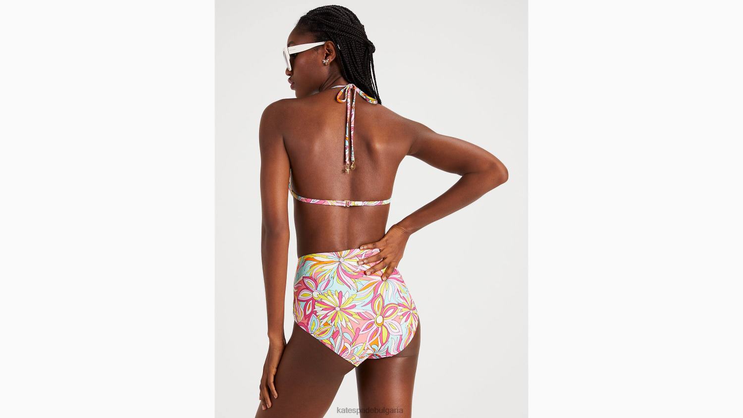 облекло Kate Spade анемонова горна част на бикини с цветя розово мулти Жени 2N00B787