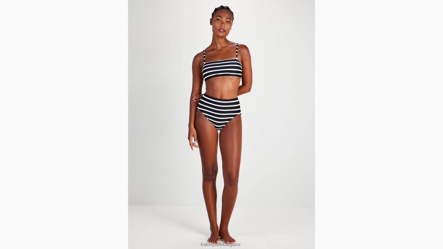 облекло Kate Spade горнище с квадратна яка с бретонски райета черен Жени 2N00B792