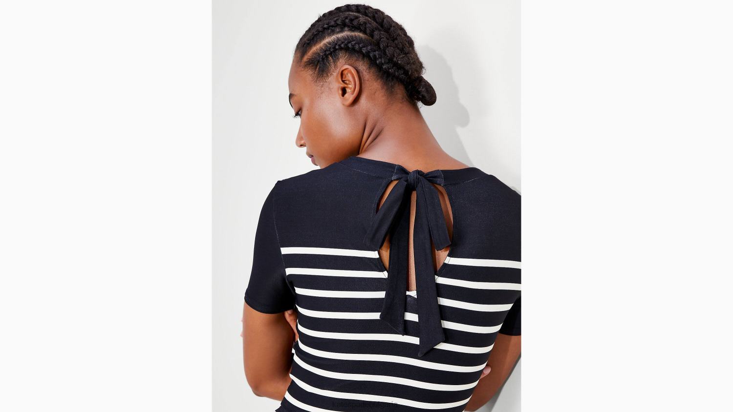 облекло Kate Spade бретонско райе рашгард горнище черен Жени 2N00B793