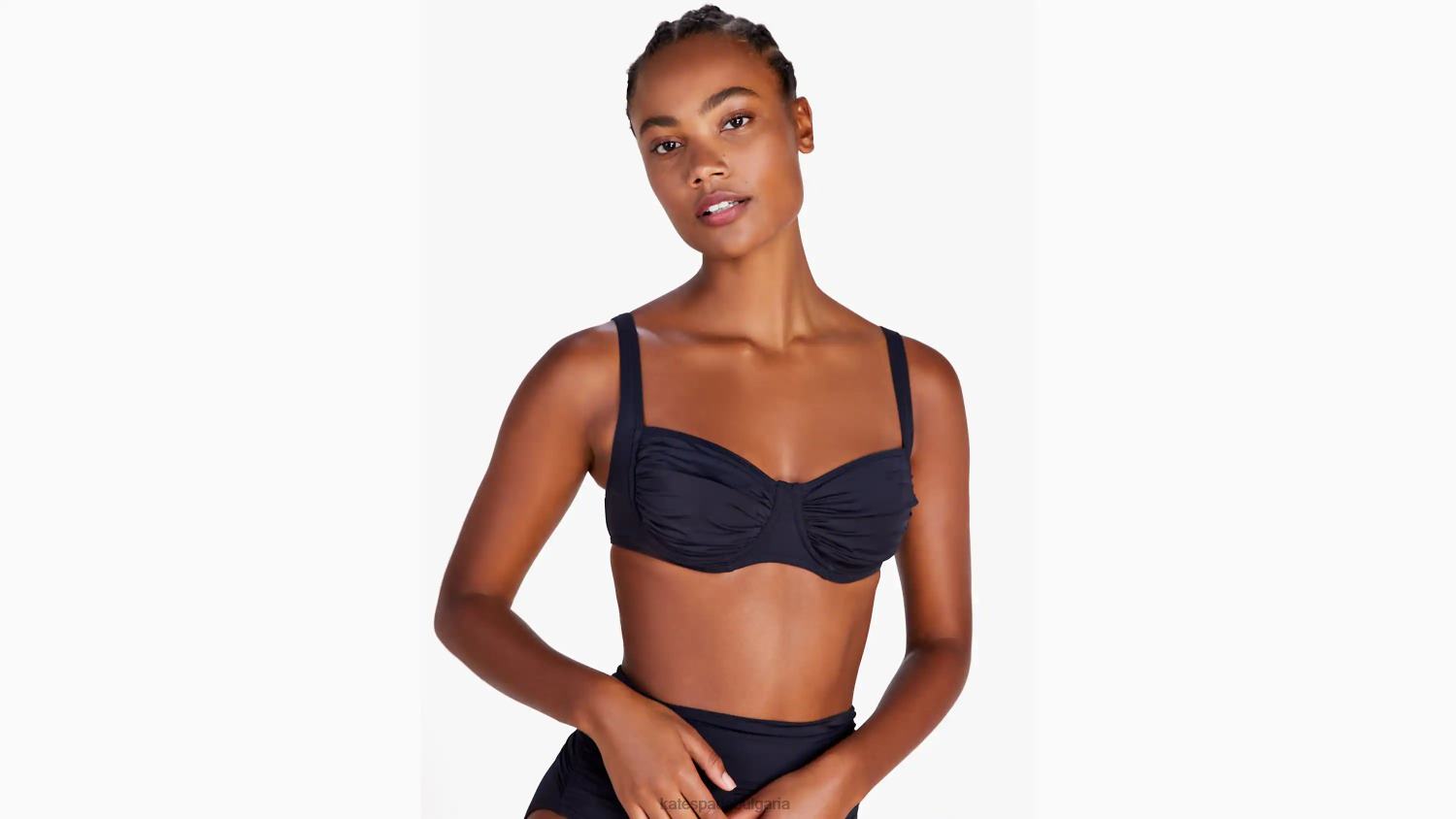 облекло Kate Spade горна част на бикини с ръбове черен Жени 2N00B797