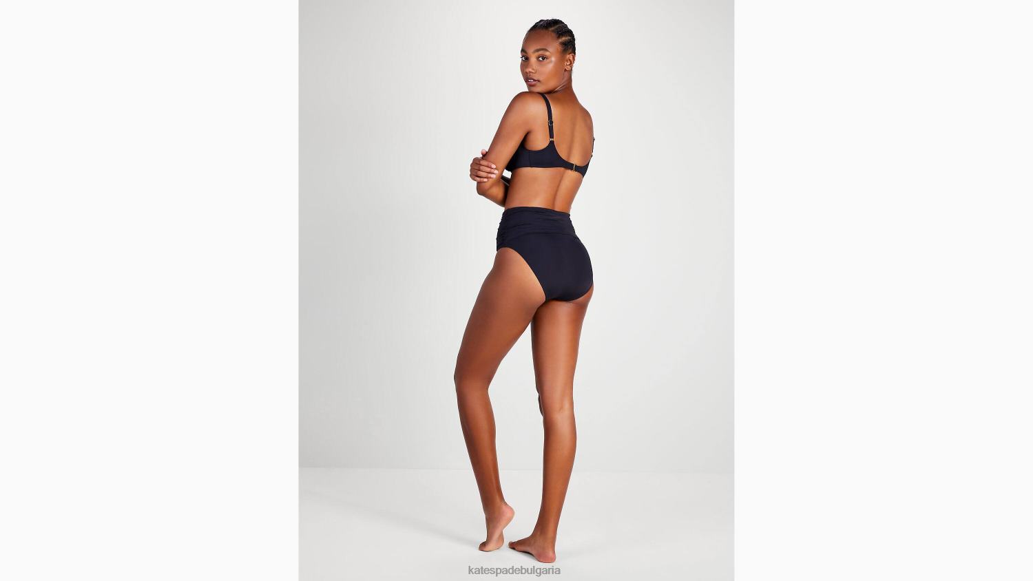 облекло Kate Spade горна част на бикини с ръбове черен Жени 2N00B797