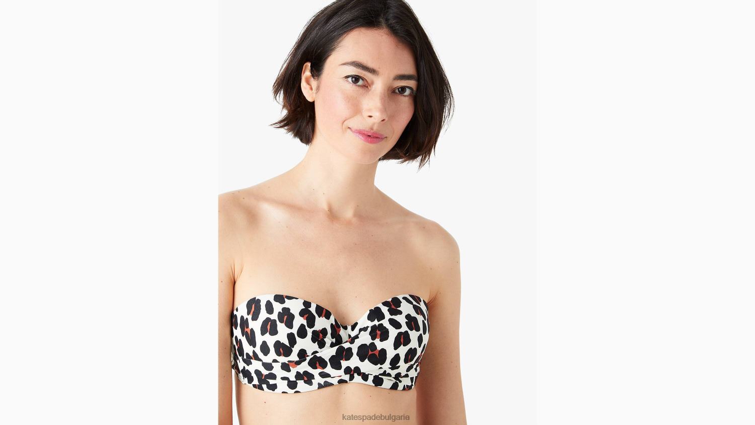 облекло Kate Spade Фиджи котешка горна част на бикини с формована чаша черен Жени 2N00B930